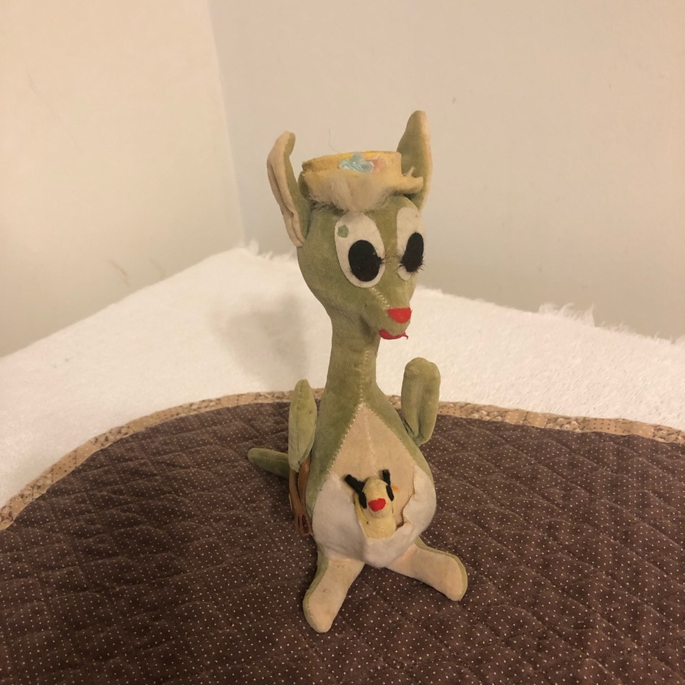 Vintage 1960’s Dream Pets Kangaroo With Joey Made in Japan